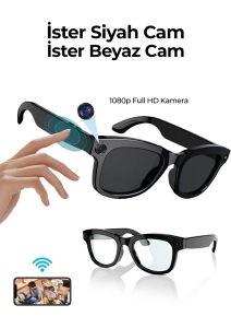 Robo R1 PRO Akıllı Gözlük Kameralı Yapay zeka,Müzik dinleme,telefon ile konuşma bluetooth